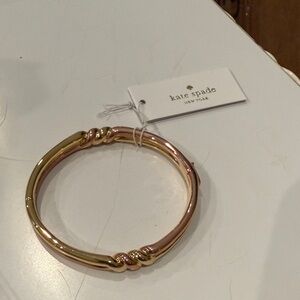 Kate Spade Twisted Gold and Pink Bracelet